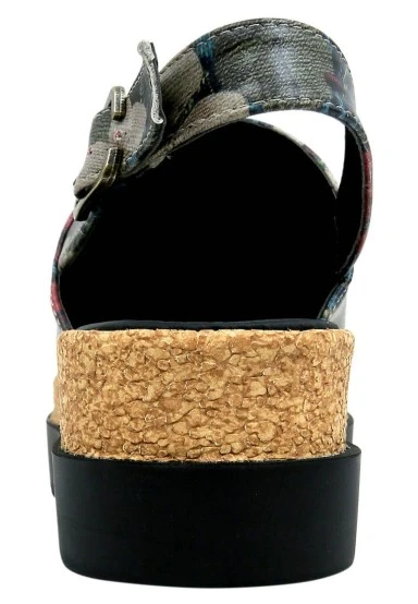 Women Vegan Leather Multicolor Wedge Sandals - Fly Anywhere Design - 