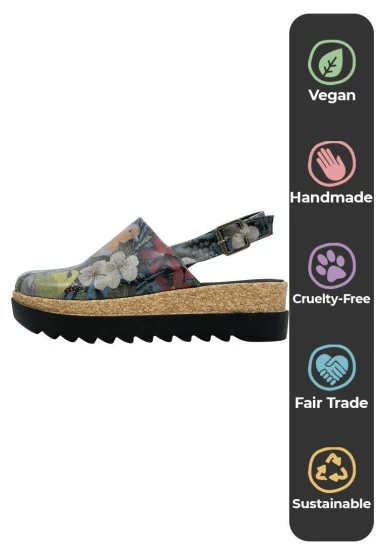 Women Vegan Leather Multicolor Wedge Sandals - Fly Anywhere Design - 