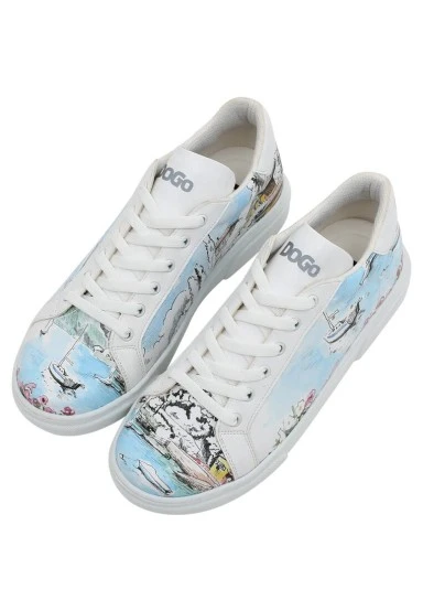 Women Vegan Leather White Sneakers - Lago di Como Design - 
