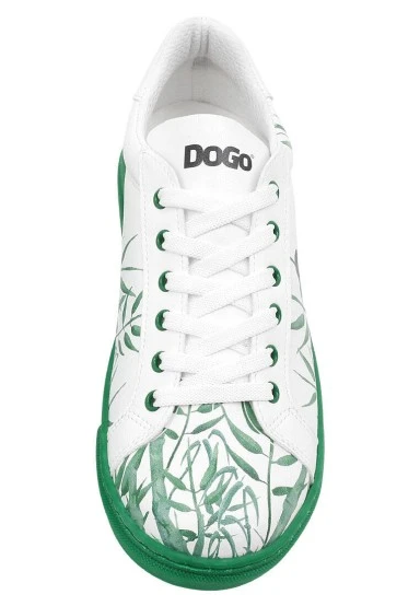 Women Vegan Leather White Sneakers - Bamboo Lover Design - 