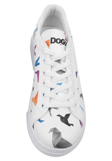 Women Vegan Leather White Sneakers - Paper Like Design - 