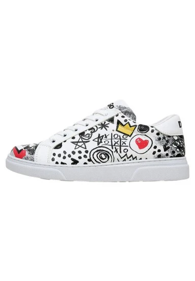 Women Vegan Leather White Sneakers - Icon Design - 
