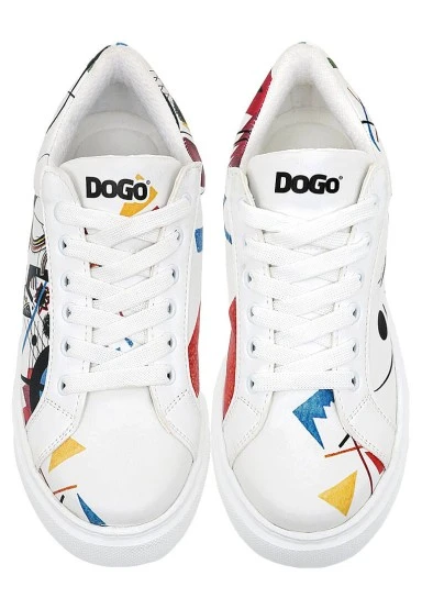Women Vegan Leather White Sneakers - Crash of Neuron Design - 