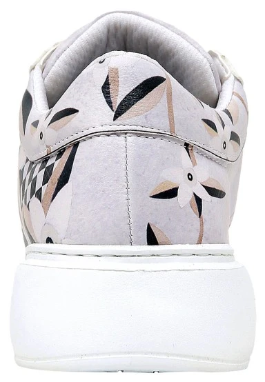 Women Vegan Leather White Sneakers - Bloom and Grow Design - 