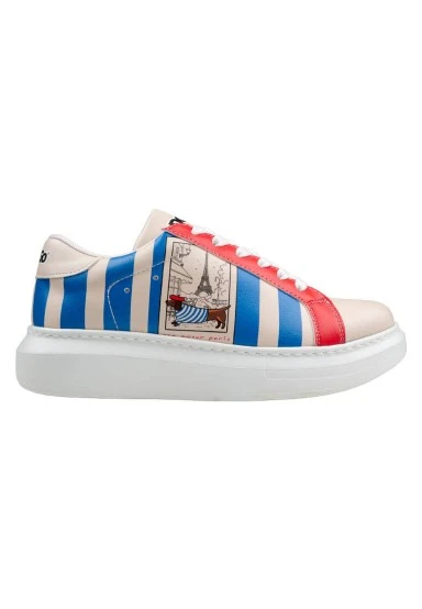Women Vegan Leather White Sneakers - Mon Amour Design - 