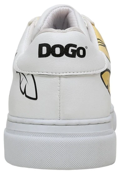 Women Vegan Leather White Sneakers - Warner Bros Feeling Happy Design - 