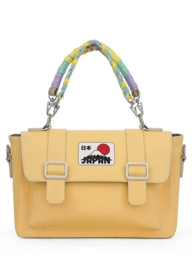 Women Vegan Leather Yellow Purse - Japan Design - 