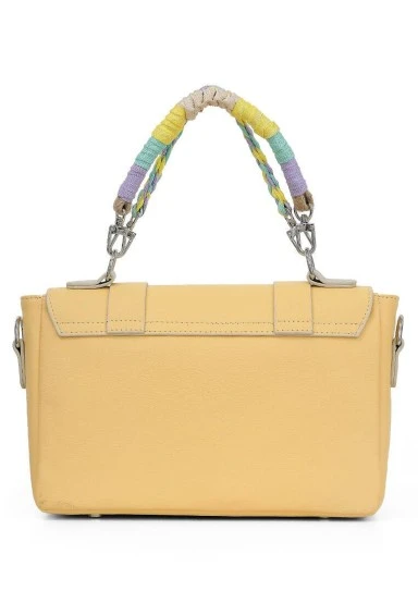 Women Vegan Leather Yellow Purse - Japan Design - 