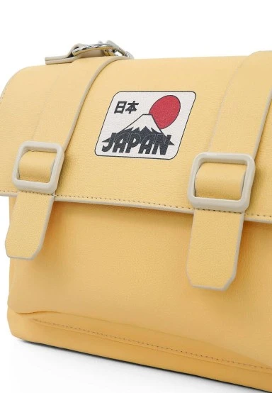 Women Vegan Leather Yellow Purse - Japan Design - 