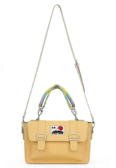 Women Vegan Leather Yellow Purse - Japan Design - 