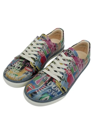 Women Vegan Leather Yellow Sneakers - No More Drama Design - 
