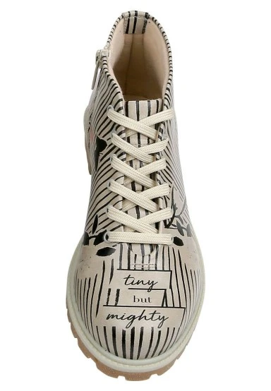 Women Vegan Leather Beige Zipper Ankle Boots - Tiny But Mighty Design - 