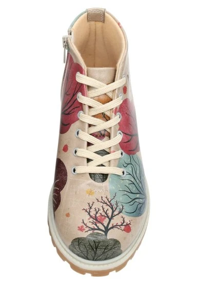 Women Vegan Leather Multicolor Zipper Ankle Boots - Best Time of the Year Design - 