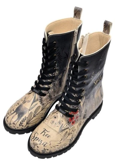 Women Vegan Leather Multicolor Zipper Long Boots - Free Spirit Design - 
