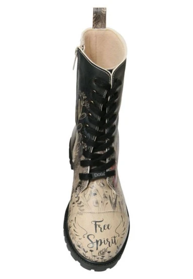 Women Vegan Leather Multicolor Zipper Long Boots - Free Spirit Design - 