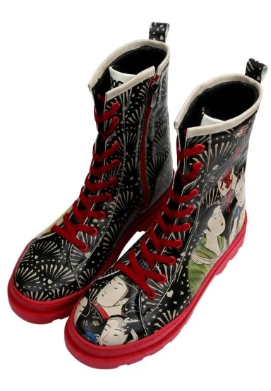 Women Vegan Leather Black Zipper Long Boots - Small Talk Design - 