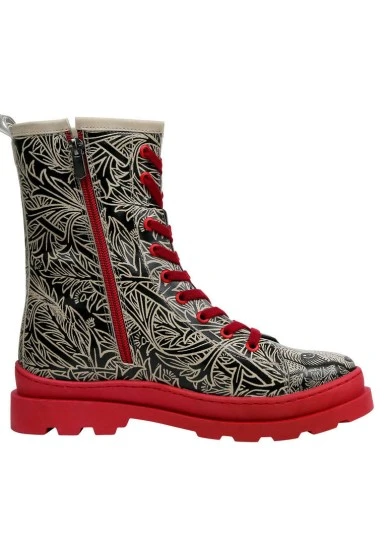 Women Vegan Leather Black Zipper Long Boots - Good Boy Design - 