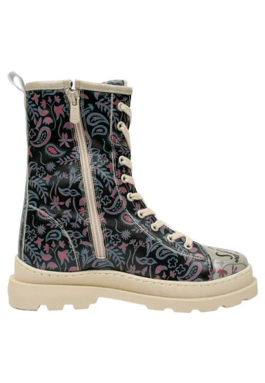 Women Vegan Leather Multicolor Long Boots - Promise You Design - 