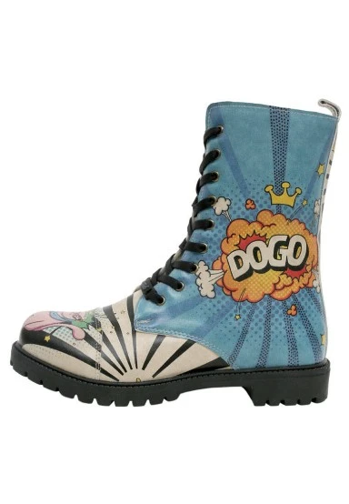 Women Vegan Leather Multicolor Long Boots - Dogo Cool Design - 