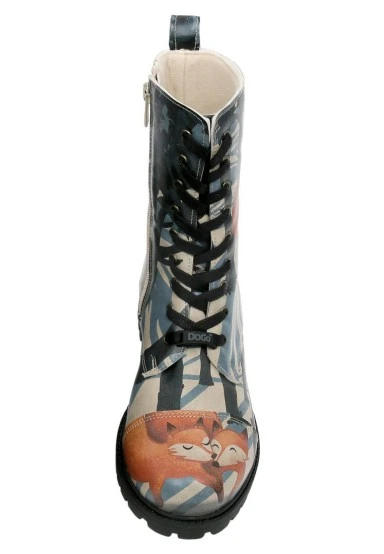 Women Vegan Leather Multicolor Long Boots - Cuddling Season Design - 