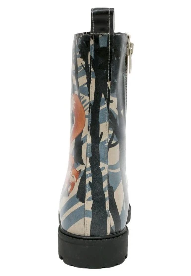 Women Vegan Leather Multicolor Long Boots - Cuddling Season Design - 