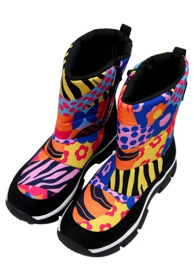 Women Vegan Multicolor Boots - Color Blast Design - 