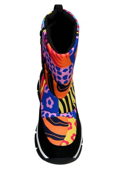 Women Vegan Multicolor Boots - Color Blast Design - 