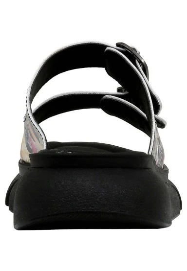 Women Vegan Multicolor Slippers - Pieces Of A Nostalgia Design - 
