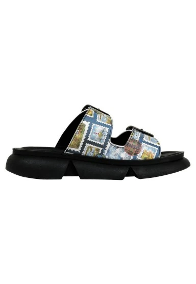 Women Vegan Multicolor Slippers - Scottish Highlands Design - 