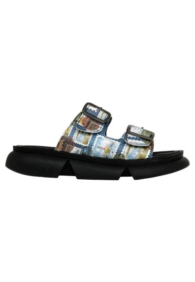 Women Vegan Multicolor Slippers - Scottish Highlands Design - 