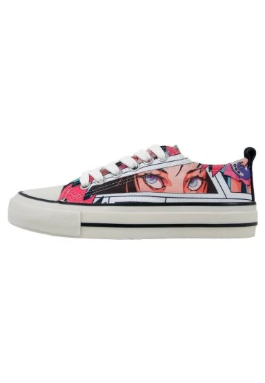 Women Vegan Multicolor Sneakers - Lollipop Riot Design - 