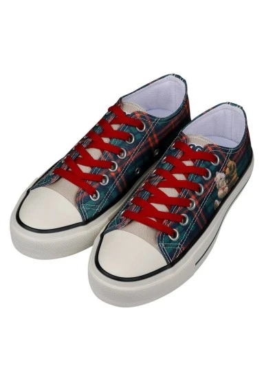 Women Vegan Multicolor Sneakers - Teddy Bear Design - 