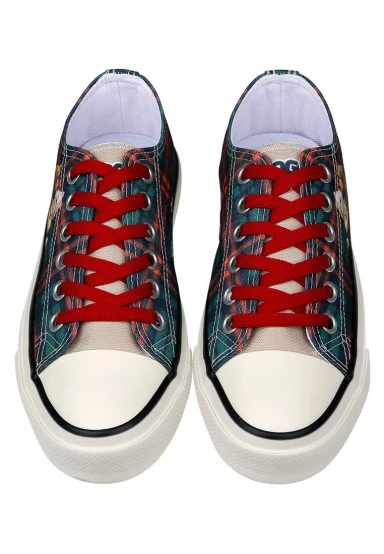 Women Vegan Multicolor Sneakers - Teddy Bear Design - 