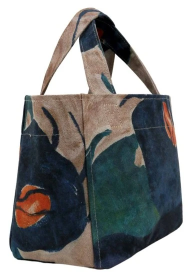 Women Vegan Multicolor Medium Tote Bag - Petals Design - 