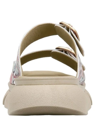 Women Vegan Orange Slippers - Pearl Of Sea Design - 