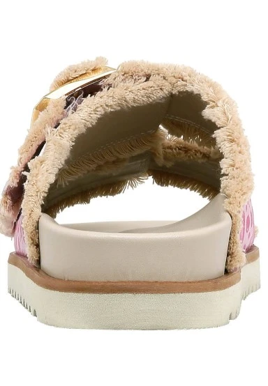 Women Vegan Pink Leopard Slippers - Warner Bros Looney Tunes Bugs Bunny Pink Leopard Bunny Design - 