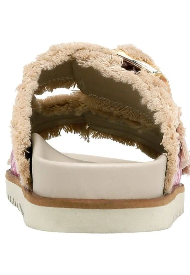 Women Vegan Pink Leopard Slippers - Warner Bros Looney Tunes Bugs Bunny Pink Leopard Bunny Design - 