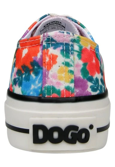 Women Vegan Pink Sneakers - Floral Design - 