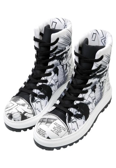 Women Vegan White Long Boots - Hero of Our Story Design - 