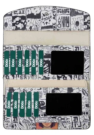 Women White Wallet - Star Girl Design - 