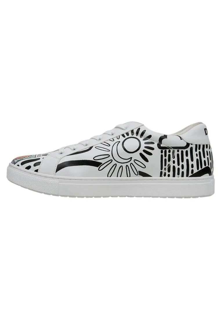 Best Buddies x Dogo Erkek Vegan Deri Beyaz Sneakers - The World Is You Tasarım