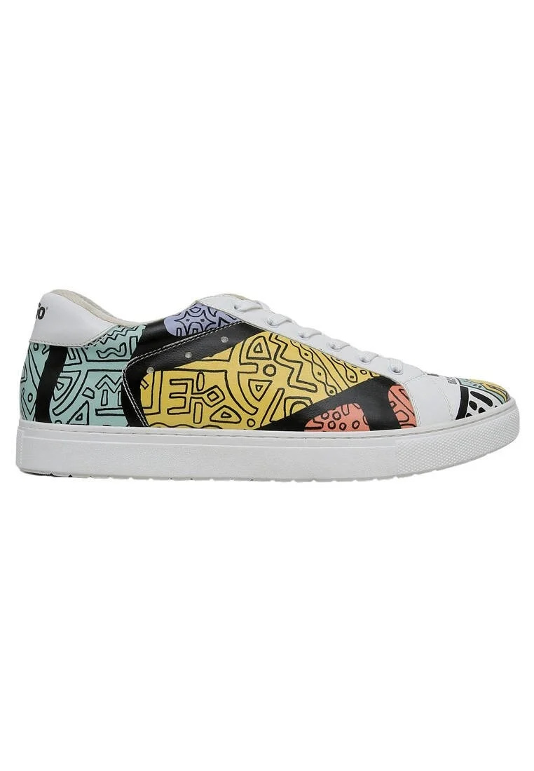 Best Buddies x Dogo Erkek Vegan Deri Beyaz Sneakers - The World Is You Tasarım