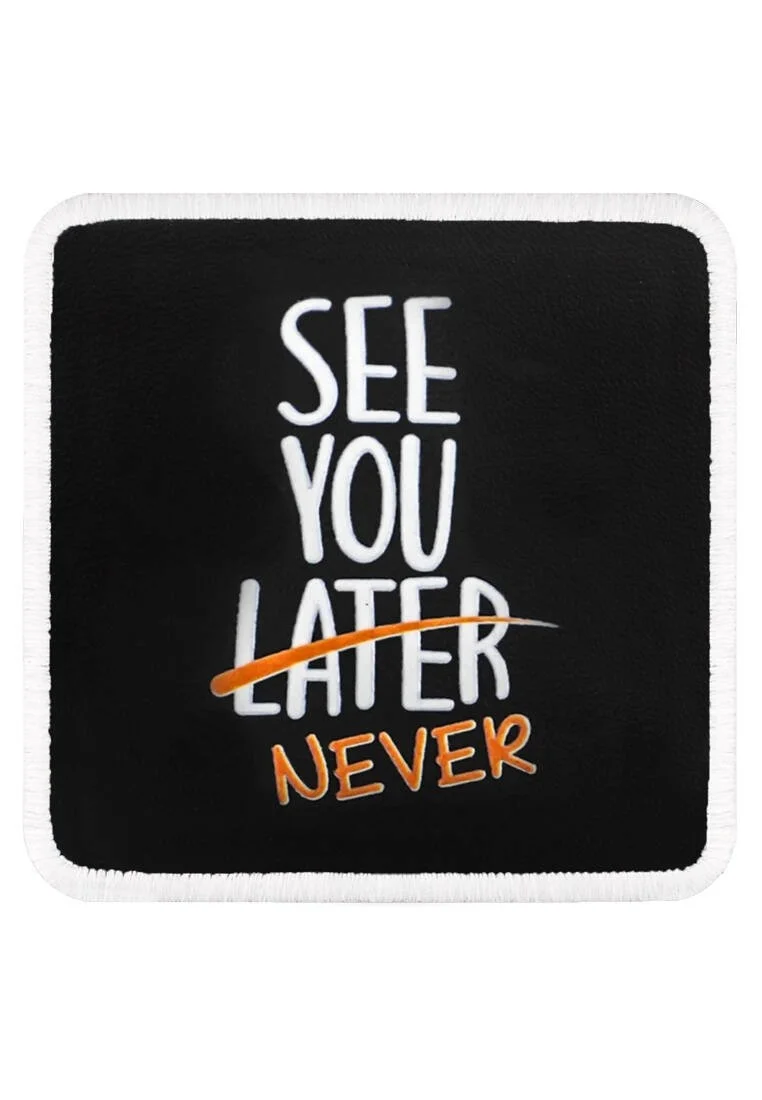 Unisex Black Removable Hat Patch- See You Never Design