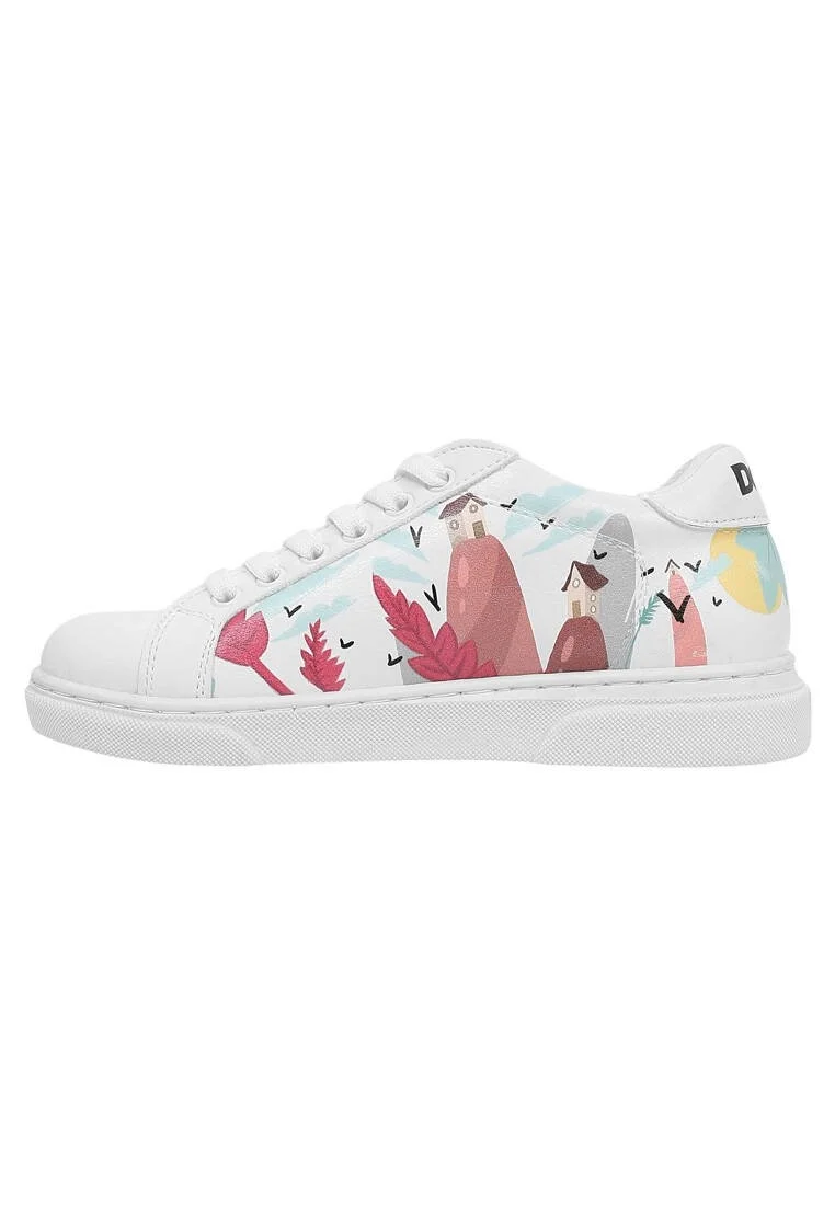 Çocuk Vegan Deri Beyaz Günlük Sneakers - State Of Bliss Tasarım