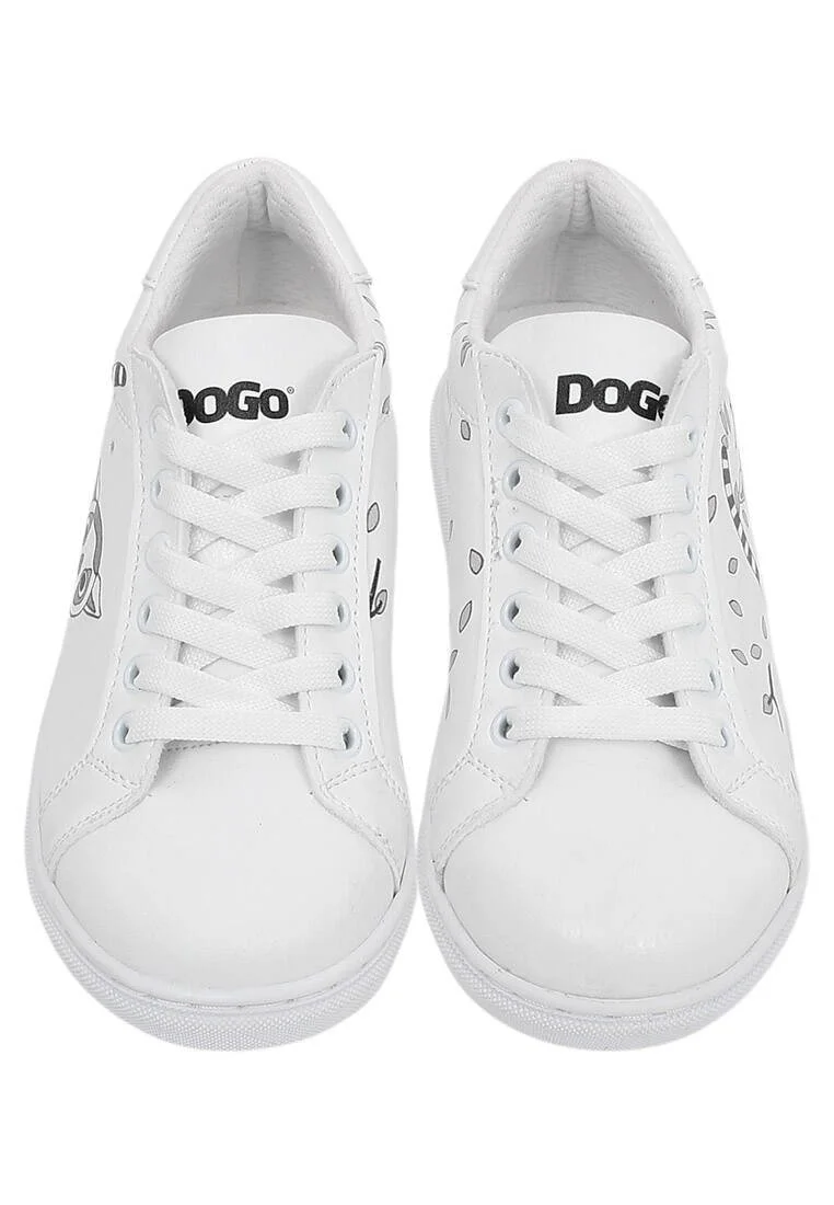 Çocuk Vegan Deri Beyaz Günlük Sneakers - Lemur Tasarım