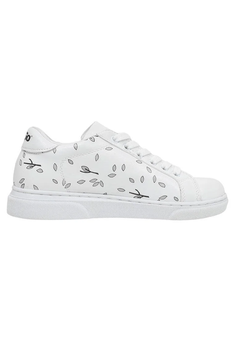 Çocuk Vegan Deri Beyaz Günlük Sneakers - Lemur Tasarım