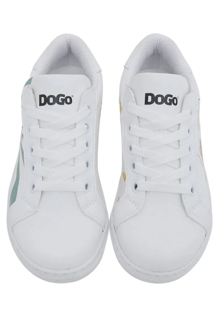 Unisex Çocuk Vegan Deri Beyaz Sneakers - Mission Cheese Possible Tasarım