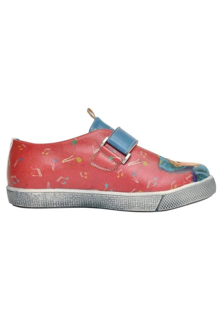 Çocuk Vegan Deri Mavi Cırtlı Sneakers - Lollipop Music Tasarım