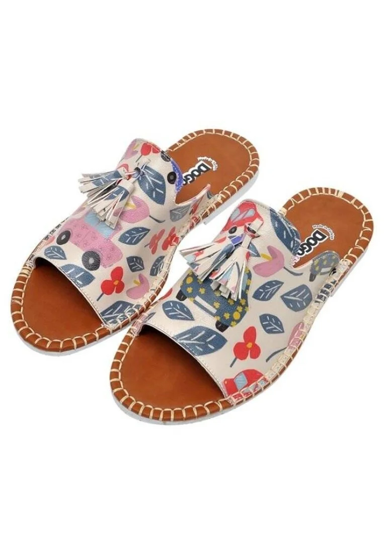 Enfants Cuir Vegan Beige Sandales - For Girl Motif