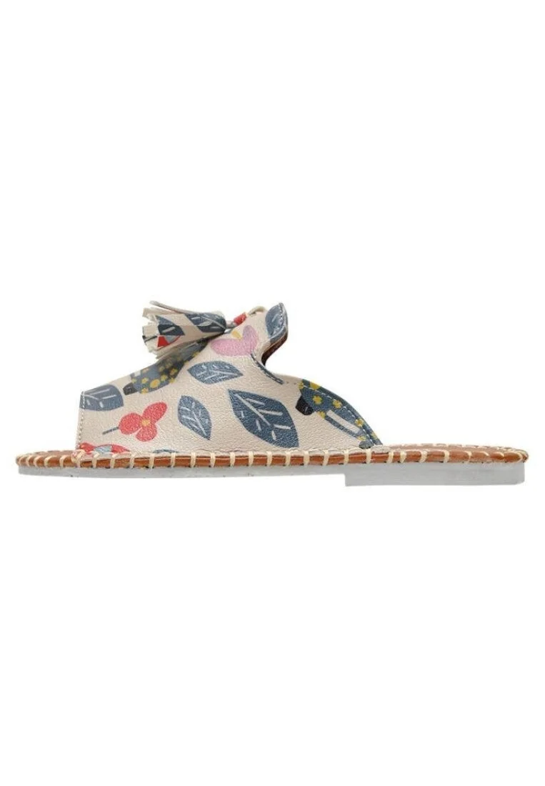Enfants Cuir Vegan Beige Sandales - For Girl Motif